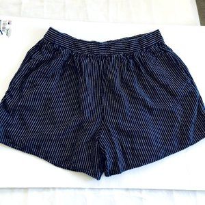 GAP Striped Elastic Waist Skorts Shorts Wide Leg M
